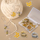 Tatiwoo 20 Pcs Cute Bee Honeycomb Stitch Marker 2 Pcs Adjustable Knit Crochet Loop Ring For Crocheting And Knitting Alloy Crochet Stitch Marker Accessories