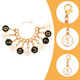 Qfwdfctrenz 20Pcs Number 09 Stitch Markers Flat Round Number Stitch Marker With Lobster Clasp Alloy Crochet Knit Locking Removable Clip On Charms For Knitting Weaving Sewing Diy Jewelry Making Black And White