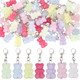Craftymelody 60Pcs Bear Stitch Markers Charms Acrylic Pendant Decorations Alloy Lobster Claw Clasps Charms Knitting Crochet Notions Clip On For Weaving Sewing Bag Ornaments Jewelry Making