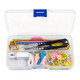 Gkinikg Knitting Tools Set With Storage Case Knitting and Crochet Accessories For Sewing Repair And Diy Craft Projects Includes Scissors Stitch Markers Needles and Ruler
