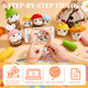 Magimuse Crochet Kit For Beginners Mushroom Family Crochet Craft Kit StepByStep Video Tutorials Included BeginnerFriendly Amigurumi Project With 40% More Yarn