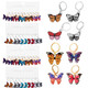 Elevatetech 40Pcs Butterfly Stitch Markers Butterfly Enamel Cute Charms Removable Leverback Clasp Charm