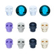 Wzttdm 12 Pcs Knitting Needle Stoppers Small Knitting Tip Protectors Luminous Skeleton Head Knitting Needle Caps Stitch Stoppers For Knitting Supplies Accessories Fit Size 1511 25Mm8Mm Needles