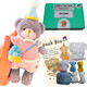 Yarnique Wool Bear Knitting Kit Real Wool Amigurumi Kit For Adults With Video Tutorials Diy Amigurumi Crochet and Knitting Kit With Tools Holiday Craft Set White Sweater
