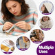Iogog 6 Pcs Knitting Stitch Holders 6 Size Aluminum Stitch Holders For Knitting ColorCoded Stitch Holder Set Large Safety Pins For Sweaters Scarves Crochet and Diy Craft Projects 6 Colors
