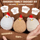 Magimuse Crochet Kit For Beginners 3 Pcs Chicken Crochet Craft Kit StepByStep Video Tutorials Included BeginnerFriendly Amigurumi Project With 40% More Yarn