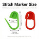 Shuixiong 300 Pcs Locking Stitch Markers For Knitting and Crochet Assorted Color Plastic Crochet Stitch Markers With 6 Large Blunt Yarn Needles ClipOn Markers For Counting Stitches Diy Craft Accessories