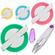 Shijunhe Pom Pom Maker Pom Pom Knitting Loom Kit Fluff Ball Weaver Needle Craft Diy Knitting Crochet Craft Tool Kit 4 Sizes Pompom Maker Tool Set +1Ps Scissors