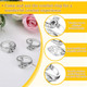 Yizzvb 3 Pcs Crochet Ring+30Pcs Stitch Markers 6 Large Eye Blunt Needles Adjustable Tension Rings For Finger Yarn Knitting and Crochet Accessories Set For Diy Crafts Crocheters Knitters