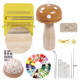 Yushen Colorful Mini Loom Darning Kit With Threads Knit Patch Kits Sock Darning Mushroom Egg Complete Mending Tools For Beginners Weaving Loom For Jeans Socks Repair Yellow Kit
