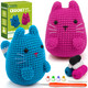 Faircosy Crochet Kit For Beginners Crocheting Crochet Animal Kits For Kids and Adults Learn To Knitting Cat Amigurumi Starter Kit With Detailed Tutorial Video And Instructions 40%+ Yarn Extra