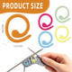 Jiuzi Metal Stitch Markers 50Pcs Spiral HelicalShaped Locking Crochet Markers Colorful Knitting Stitch Marker For Crocheting Knitting Projects Handmade Garments and Diy Crafts
