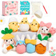 Magimuse Crochet Kit For Beginners Crochet Starter Kits For Adults Amigurumi Craft Knitting Crochet Animals Kits W StepByStep Video Tutorials Easter Bunny/Chick/Eggs40%+ Yarn
