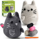 Faircosy Dinosaur Crochet Kit For Beginners 2Pcs Crochet Animal Kits For Adults Learn To Crocheting Cute Amigurumi Starter Kit With Written Pattern and Video Tutorials 40%+ Yarn Extra