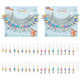 Nbeads 40 Pcs Star Number Stitch Markers Mixed Material Crochet Stitch Marker Removable Leverback Hook Locking Stitch Marker For Knitting Weaving Sewing Jewelry Making