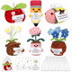Finecheer 6 Set Back To Scool Teacher Appreciation Gifts Emotional Crochet Animals Support Knitted Crochet With Inspirational Message Thank You Teacher Gifts For Women Office Desk Birthday