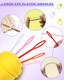 Fiveizero 200 Pcs Stitch Markers 10 Color Knitting and Crochet Markers With Clip Sewing Needles Plastic Eyelets For Diy and Craft Sewing