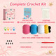 Magimuse Crochet Kit For Beginners Octopus Family Amigurumi Craft Kit Includes StepByStep Video Tutorials And 40% More Yarn Ideal For Beginner Crochet Projects