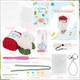 Alvian Handmade Crochet Rose Dumpling Fairy With Keychain Flower Bouquet Beginners Crochet Kit For ValentineS Gifts Birthday Anniversary Everlasting Rose Flower Craft Kit