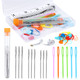 Jupean 6 Sizes Knitting Stitch Holders For Knitting 100 Pcs Crochet Stitch Markers For Crocheting Crochet Accessories With Storage Box For Quilting Sewing