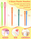 Fiveizero 300Pcs Fiveizero Stitch Markers With 6 Pieces Of Large Blunt Sewing Needles Colorful Knitting Markers Plastic Crochet Hook Clip Bulk Crochet Hook Markers For Knitting Stitch Locking Clip Crochet Hooks