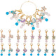 Sunnyclue 1 Box 24Pcs Stitch Markers Cute Knitting Crochet Notions Colorful Enamel Starfish Sea Shells Clip On Charm Removable Stainless Steel Leverback Clasps Knit Markers For Crocheting