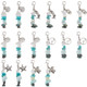 Sunnyclue 1 Box 24Pcs Stitch Markers Cute Knitting Crochet Notions Colorful Enamel Starfish Sea Shells Clip On Charm Removable Stainless Steel Leverback Clasps Knit Markers For Crocheting