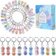 Sunnyclue 1 Box 30Pcs Crochet Stitch Markers Charms Stitch Markers Cute Removable Acrylic Round Bead Locking Stitch Marker Clasp Clip Charms Bulk For Weaving Sewing Zipper Quilting Accessories