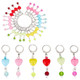 Sunnyclue 1 Box 30Pcs Crochet Stitch Markers Charms Stitch Markers Cute Removable Acrylic Round Bead Locking Stitch Marker Clasp Clip Charms Bulk For Weaving Sewing Zipper Quilting Accessories
