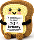 Jeangamo A Little Toast To Your 70Th Birthday Mini Funny Handmade Crochet Toast 70 Year Old Birthday Gifts For Women Mom Grandma Sister Friend Her Happy 70Th Bday Decorations Female Ideas