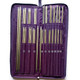 Maymii 104 Pcs Knitting Kit Stainless Steel Knit Needles Straight+Circular Needles+Crochet Hook Needlework Hand Tool With Pu Bag