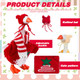 Neowedding 4 Set Desk Goose Outfits 7 Inches Mini Desk Goose Clothes Mini Knitting Sweater With Hats and Scarves Desktop Goose Outfits Decor Accessories For Magnetic Desk Goose Or Duck Statue