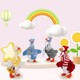 Neowedding 4 Set Desk Goose Outfits 7 Inches Mini Desk Goose Clothes Mini Knitting Sweater With Hats and Scarves Desktop Goose Outfits Decor Accessories For Magnetic Desk Goose Or Duck Statue