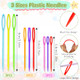Phinus 359Pcs Crochet Accessories Kit 7 Color Knitting Locking Stitch Markers With 9 Yarn Needles Stitch Markers For Crocheting Plastic Safety Pins For Diy and Craft Sewing