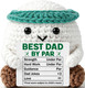 Jeangamo Dad Birthday Gifts From Daughter Son Wife Golf Daddy For Men Fathers Funny Handmade Crochet Golf Ball Accessories For Dad Daddy Papa Bonus Best Dad By Par Christmas Desk Decor