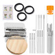 Milincott Knit Patch Kit Patchmaker 20 21 Hooks Visible Knitpatch Mending Kit Darning Loom Diy Patch Repair Tool For Jeans Socks Sweaters For Beginners Sewing Repair Tool 21 Hooks