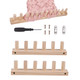 Omistar 236 Chunky Knitting Blanket Loom Wooden Diy Weaving Loom Kit Adjustable Modular Blanket Frame Includes Assembly Hardware 2In1 Knitting Loom For Blankets Throws Afghans Wood