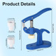 Lyreh Large Safety Eye Tool For Amigurumi Crochet and Stuffed Animals 545Mm Crocheting Eyes Auxiliary Tool With Adapters Professional For Big Special Safety Eyes Making Supplies Blue