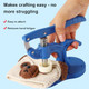 Lyreh Large Safety Eye Tool For Amigurumi Crochet and Stuffed Animals 545Mm Crocheting Eyes Auxiliary Tool With Adapters Professional For Big Special Safety Eyes Making Supplies Blue