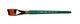 Silver Brush Limited 6806S034 Crystal Golden Synthetic Filament Short Handle Brush With Brown Tip And Nickel Plated Brass Ferrules Angle 3/4Inch