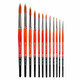 Kingart 1080D Premium Radiant Series Golden Synthetic Brushes For Acrylic Oil And Watercolor Set Of 12