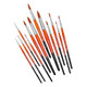Kingart 1080D Premium Radiant Series Golden Synthetic Brushes For Acrylic Oil And Watercolor Set Of 12