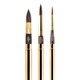 Escoda Watercolour Artist Set Liu Yi Size 6 12 16 3 Brushes KolinskyTajmyr Sable Hair + Synthetic KolinskyTajmyr Sable + Kolinsky Synthetic + Tendo Round Pointed For Realistic Art