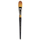 Kingart Premium Original Gold 96001 Oval Flat Wash Series Artist Brush Golden Taklon Synthetic Hair Short Handle For Acrylic Watercolor Oil And Gouache Painting Size 1