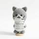 Lanxialore Crochet Cat Emotional Support Handmade Positive Cat Desk Buddy Cute Inspirational For Women Coworkers Friends Thinking Of You and Stress Relief Mothers Day