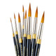 Kingart 1000C 8 Pc Premium Original Gold 9020 Series Golden Taklon Ultra Round Multimedia Artist Brush Set Short Handle Set Of 8 Sizes 2 4 6 8 10 12 14 16