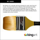 Kingart Premium Original Gold 97503 Sky Wash Series Artist Brush Golden Taklon Synthetic Hair Short Handle For Watercolor Acrylic And Gouache Painting Size 3