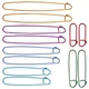 Lasuroa 12Pcs Knitting Stitch Holders And Cable Needles Set MultiColor Aluminum Stitch Holder With Bent Needles Knitting Tool Accessories For Sewing Weaving Sweaters Yarn Crafts