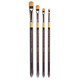 Kingart Premium 4 Pc Original Gold 9247 Series Crescent Filbert Blender Artist Brush Set Synthetic Bristle/Taklon Hair For Acrylic And Oil Paint Short Handle 4 Sizes 1/8 1/4 3/8 1/2