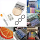 Leyjin Patch Maker 20 Kit Portable Darning Loom For Beginners Knit Patch Kit For Holes Repair On Socks Clothes and Jeans Patchwork Weaving Tool Set For Quick Sewing Mending 14 Hooks